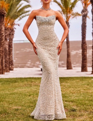 Rochie lunga Faeriesty, crem