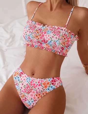 Costum de baie SHEIN, floral print