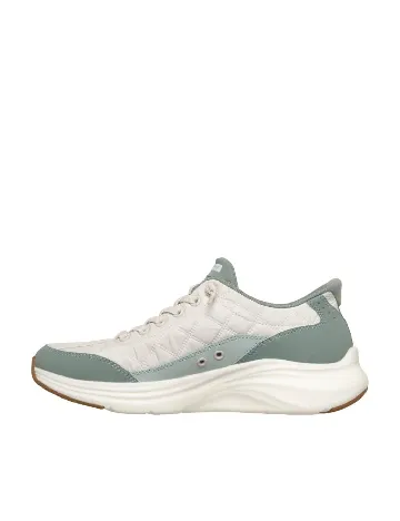 Adidasi SKECHERS, alb/verde