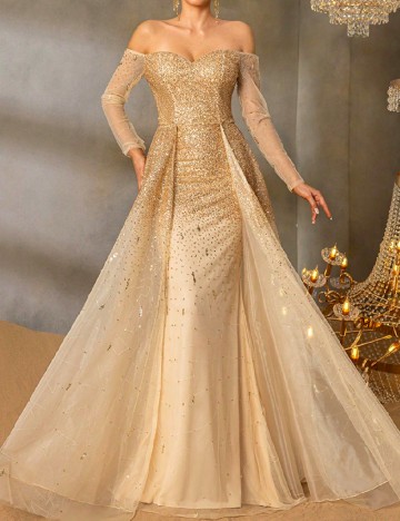 Rochie lunga Faeriesty, crem