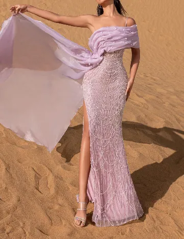 Rochie lunga Faeriesty, roz