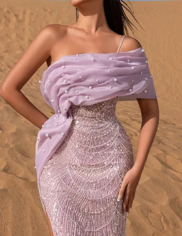 Rochie lunga Faeriesty, roz
