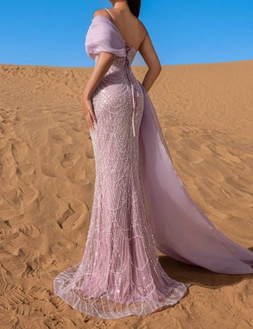 Rochie lunga Faeriesty, roz