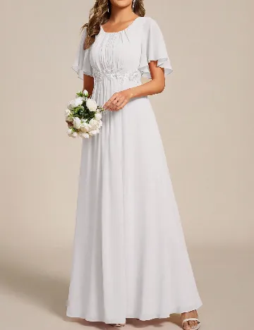 Rochie lunga Ever-Pretty, alb