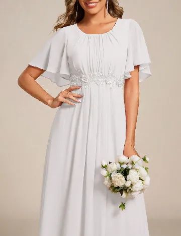 Rochie lunga Ever-Pretty, alb