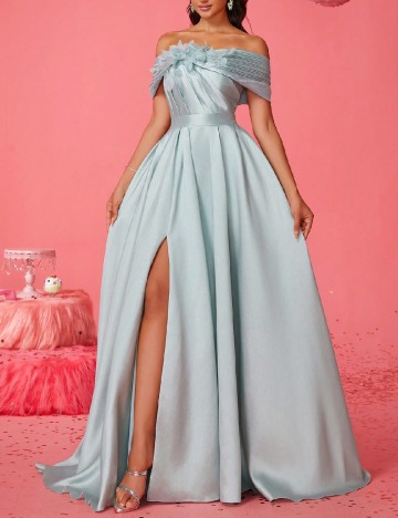 Rochie lunga Smilprince, verde deschis