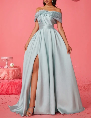 Rochie lunga Smilprince, verde deschis
