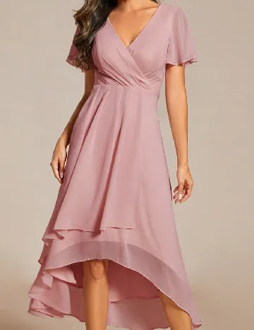 Rochie medie Ever-Pretty, roz