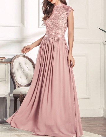 Rochie lunga Miusol, roz