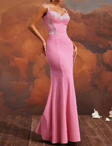 Rochie lunga VIPGIRL, roz