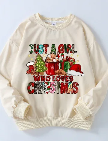 Bluza Oversize Shein Kids, crem