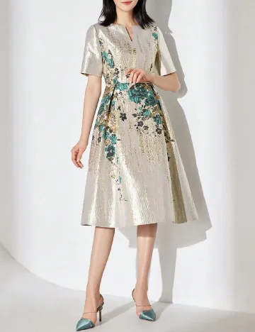 Rochie medie Devchata, mix culori