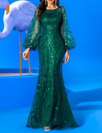 Rochie lunga UNITHORSE, verde