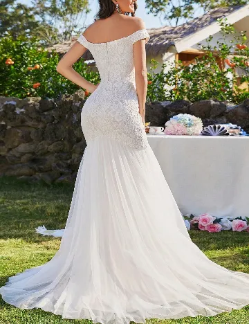 Rochie lunga Ever-Pretty, alb