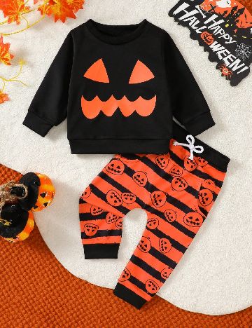 Compleu Shein Kids, portocaliu/negru