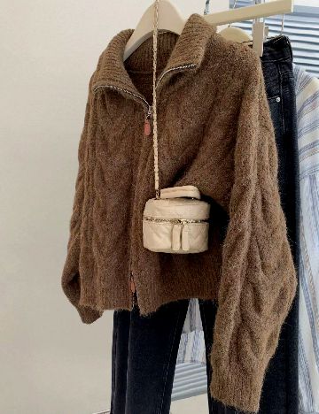 Cardigan Oversize SHEIN, maro