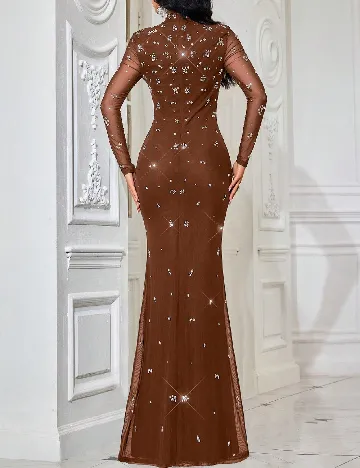 Rochie lunga LUVISTRUE, maro