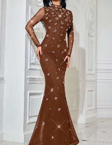 Rochie lunga LUVISTRUE, maro