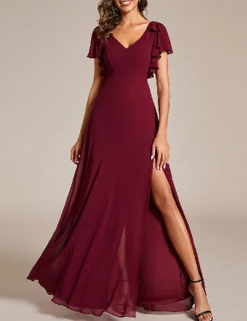 Rochie lunga Ever-Pretty, rosu