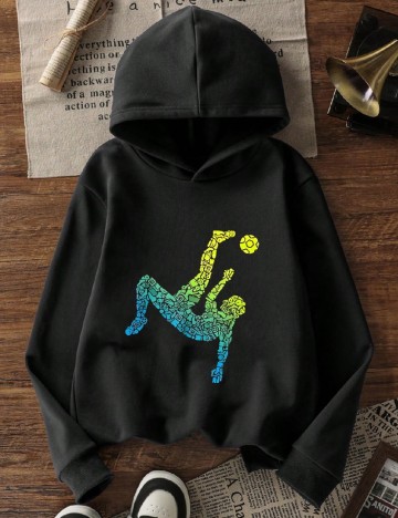 Hanorac Shein Kids, negru