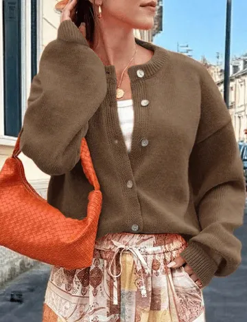 Cardigan SHEIN, maro
