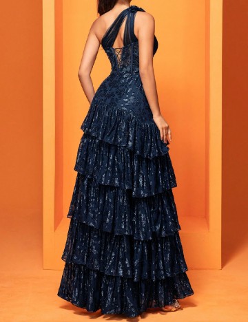 Rochie lunga Blue Plum, bleumarin