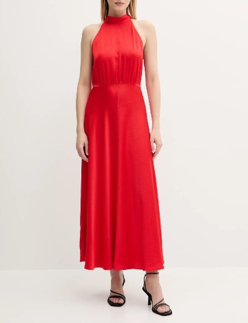 Rochie lunga Samsoe Samsoe, rosu
