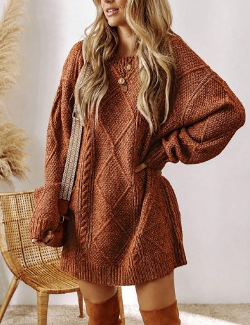 Rochie scurta SHEIN, maro