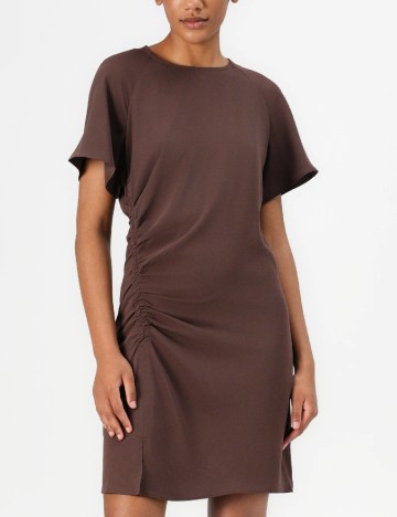 Rochie scurta Samsoe Samsoe, maro