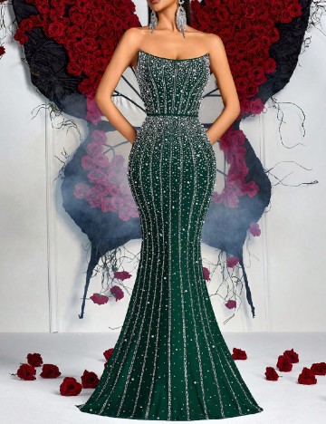 Rochie lunga ADYCE, verde