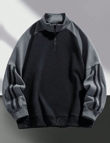 Pulover SHEIN, gri/negru