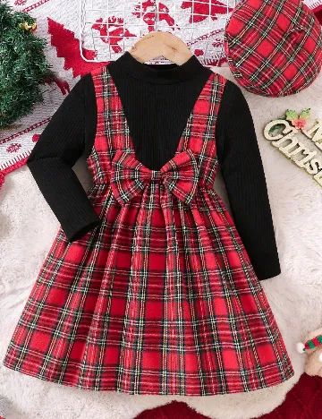 Rochie Shein Kids, rosu/negru