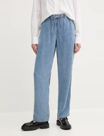 Pantaloni Samsoe Samsoe, albastru