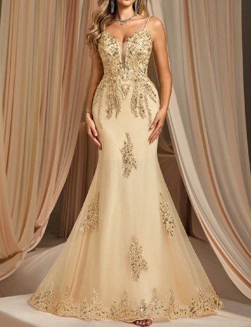 Rochie lunga SHEIN, crem