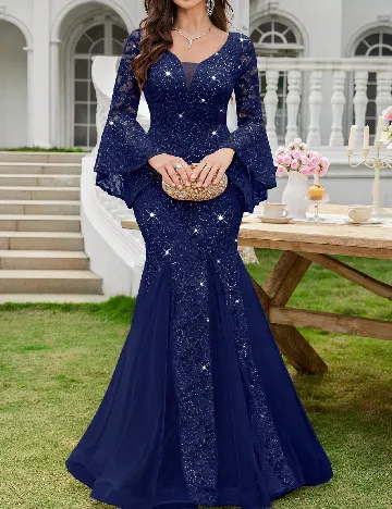 Rochie lunga Miusol, bleumarin