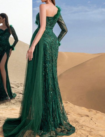 Rochie lunga Faeriesty, verde