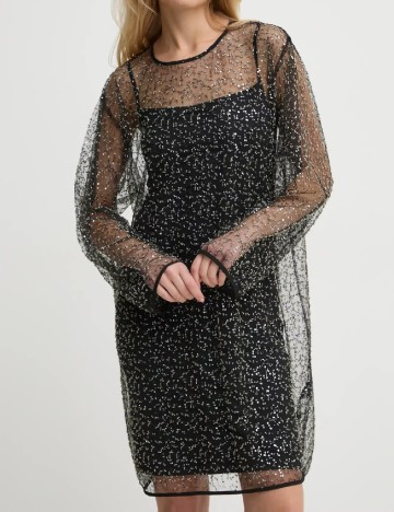 Rochie scurta Samsoe Samsoe, negru