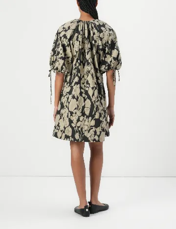 Rochie scurta Samsoe Samsoe, verde/negru
