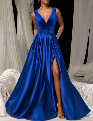 Rochie lunga Faeriesty, albastru