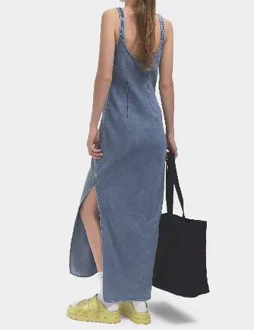 Rochie lunga Samsoe Samsoe, albastru