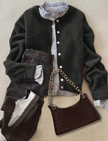 Cardigan SHEIN, negru