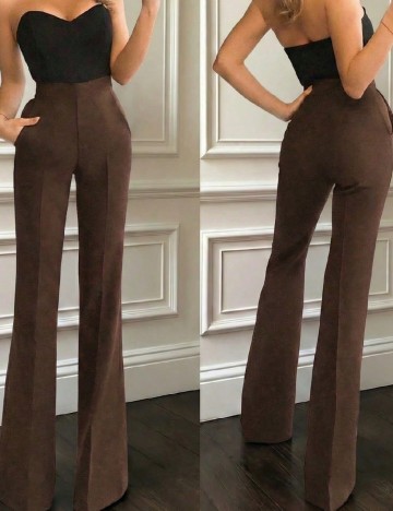 Pantaloni Floreya, maro