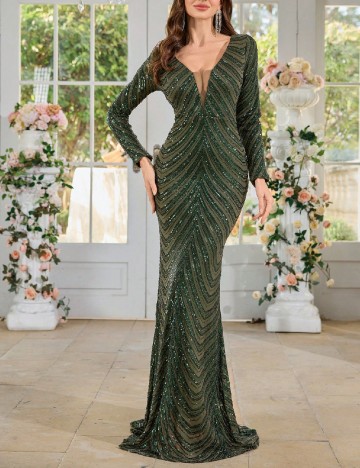 Rochie lunga SHEIN, verde