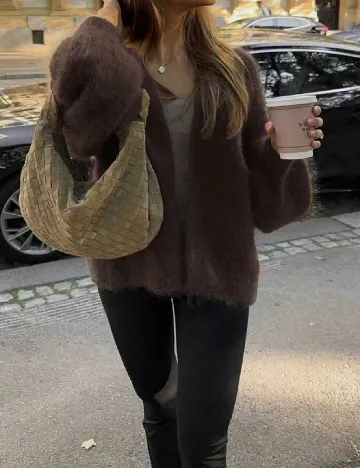 Cardigan SHEIN, maro