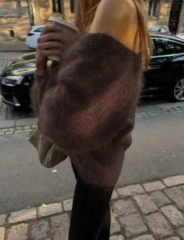 Cardigan SHEIN, maro