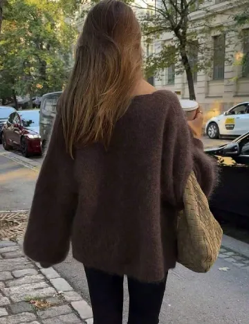 Cardigan SHEIN, maro