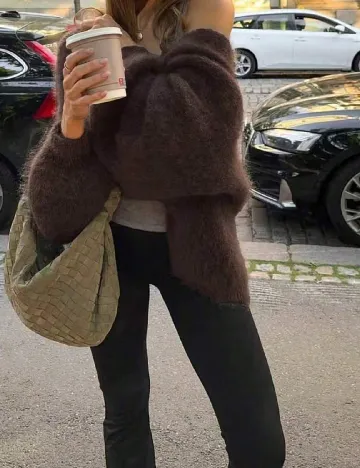 Cardigan SHEIN, maro