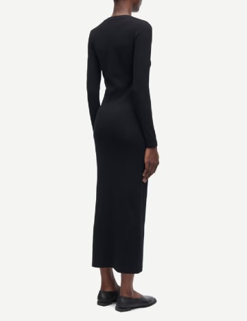 Rochie lunga Samsoe Samsoe, negru