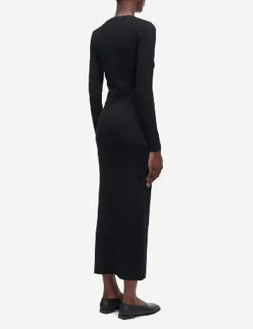 Rochie lunga Samsoe Samsoe, negru