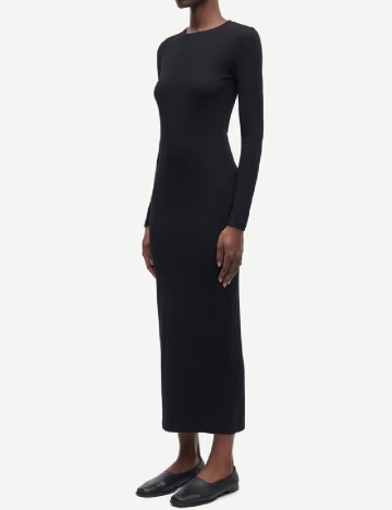 Rochie lunga Samsoe Samsoe, negru
